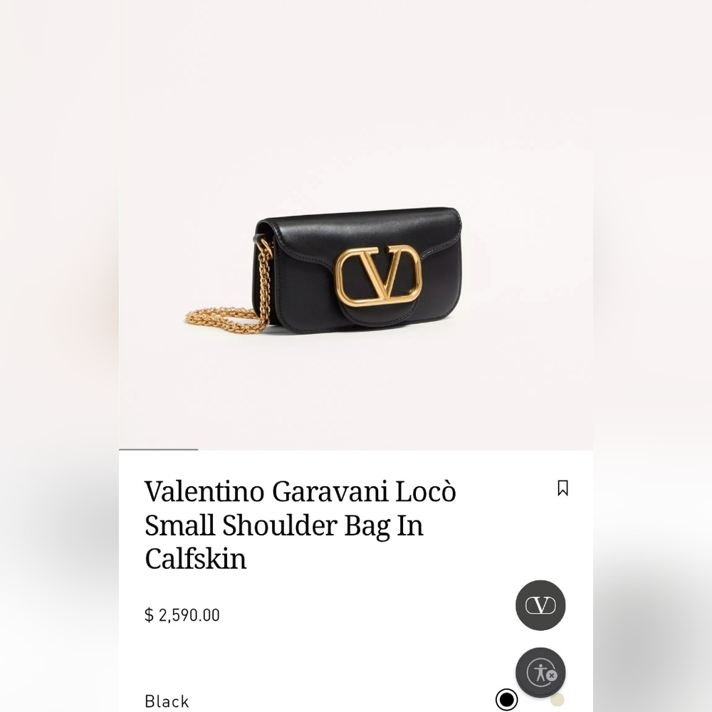Valentino Garavani Loco Black Shoulder Bag.